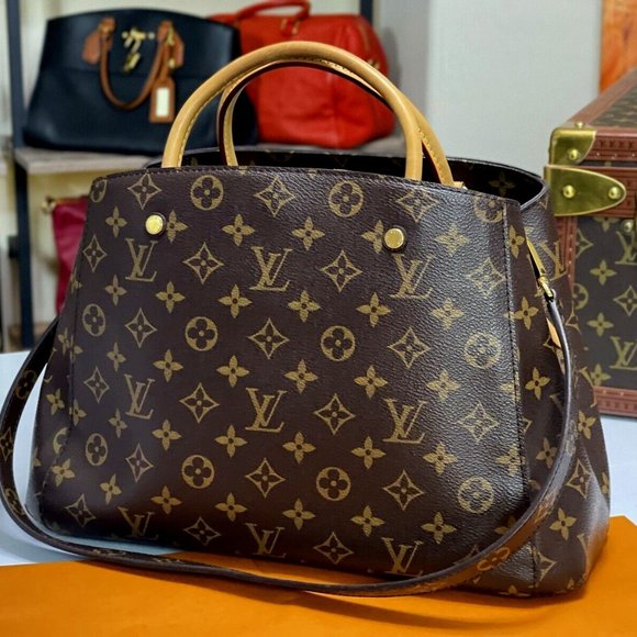 LOUIS VUITTON France Authentic Monogram Montaigne MM Shoulder Bag TR1174 - Picture 1 of 10
